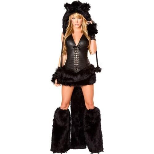 Adult Sexy Wolf Girl Costume Sexy wolf Costumes Halloween Furry Costumes for women Animal Costume Cosplay