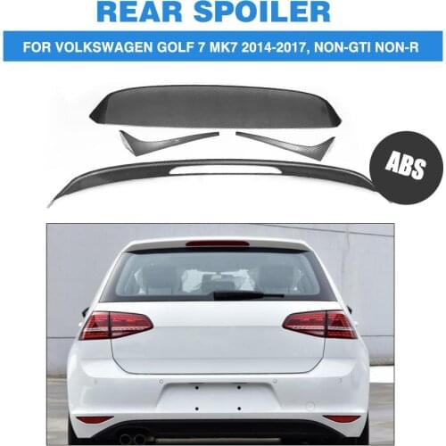 Rear Roof Spoiler Back Windshield Wings For Volkswagen VW Golf 7 VII MK7 Standard 2014-2017 Non-R Non-GTI ABS Carbon Fiber Look
