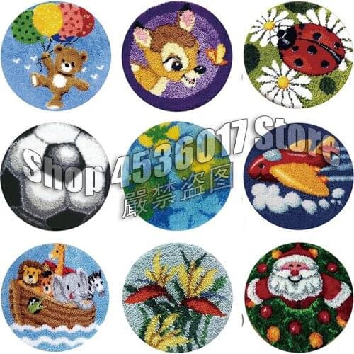 Plant Series Exquisite Coarse Wool Cross Stitch Carpet Segment Embroidery Carpet Embroidery DIY Handmade Material Package Decor