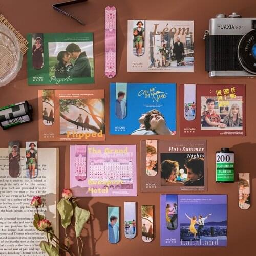1pcs Magnetic Bookmark Bullet Journaling Accessories Aesthetic Movies Lens Student Office Supplies Book Marker Stationery Gifts