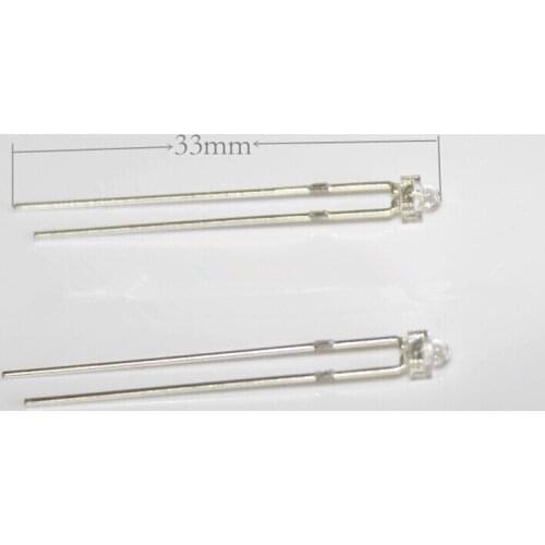 1000pcs F1.8 / 1.8mm small butterfly long foot white hair green light, in-line LED Light Bead light-emitting diode