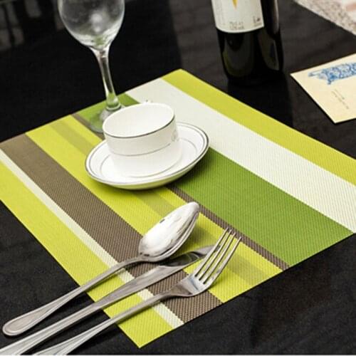 5 Color Dining Table Mat Kitchen Accessories Silicone Pvc Placemat Pad Placemats For Table Waterproof Heat Insulation Placemats