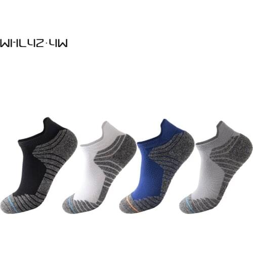 5 Pairs Running Sports Socks Basketball Football Cycling Mens Anti Slip Breathable Moisture Wicking Thick Seamless Athletic