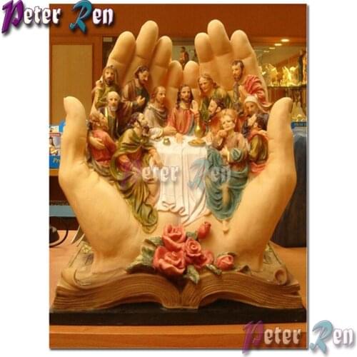5d Embroidery DIY Holy Book Holding Last Supper Mosaic Cross stitch Rhinestone Square or round Handmade Christmas present