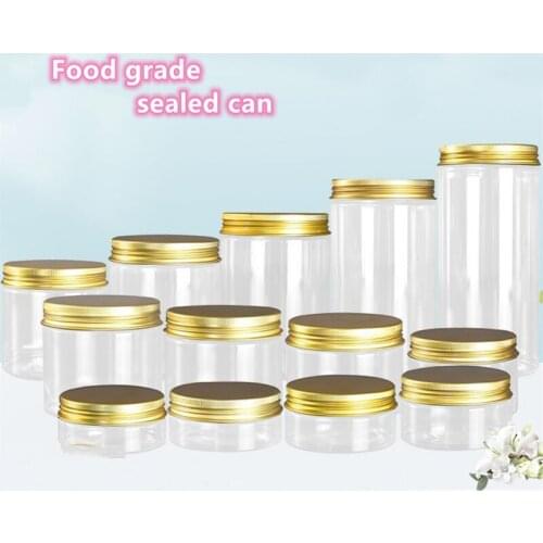 80ml/140ml/180ml/250ml/500ml Plastic Jar With Lid Screw Iron Transparent Container Empty Cosmetic Cream Powder Jar Vanity Box