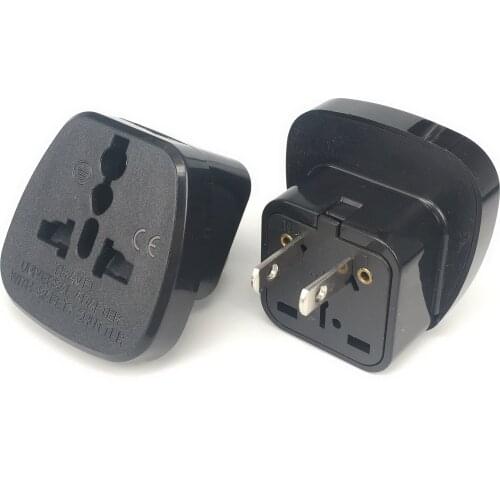 1PC Hot Sale EU UK AU to US USA AC Travel Power Plug Charger Adapter Converter US-2PIN PLUG TYPE A Taiwan Brazil Japan USA
