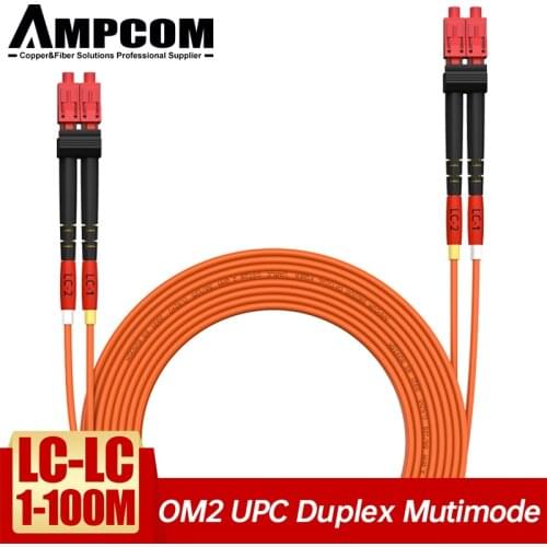 AMPCOM LC to LC Fiber Patch Cable Multimode Duplex - 50/125um OM2 - LC/UPC to LC/UPC