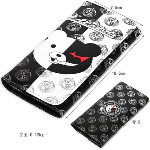 Anime Danganronpa Monokuma Black White Bear Wallet Cosplay Long Card Coin Holder Clutch Student Purse Bag Wallets Prop Gift