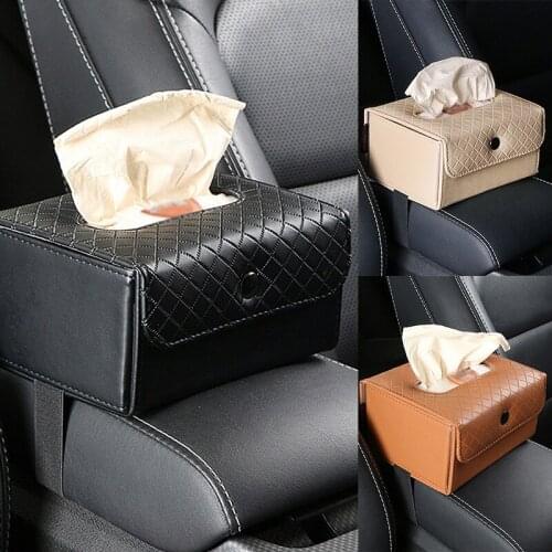 Car Tissue Box Seat Type Paper Bag Car Hanging Tissue Box Vehicle Paper Towel Box Automobiles Interior Accessories
