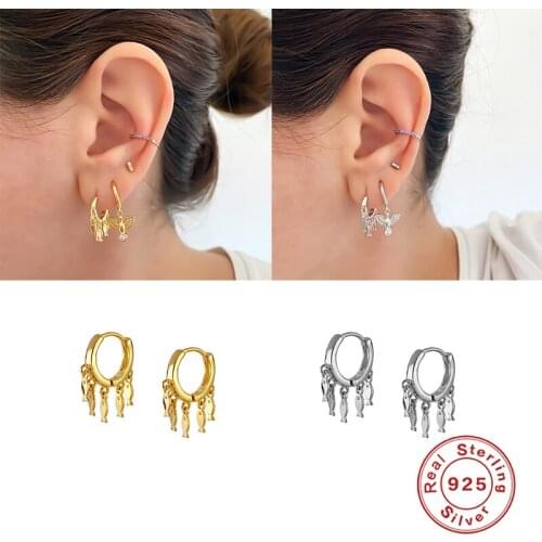 BOAKO Personalized Pendiente Fish Shape Woman Hoops Earring For Valentines Day Anniversary 925 Sterling Silver Earring Jewelry