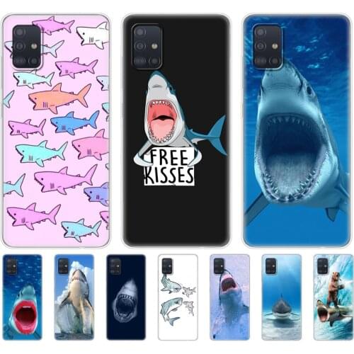 Case For samsung galaxy A31 A41 A51 A71 A01 A81 A91 A11 A30S A20S A21S A50S M11 M21 M31 M30S M40S Case ocean Whale Sharks fish