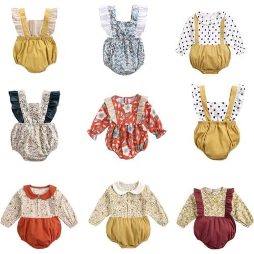New Spring Toddler Kids Baby girl Floral Romper 0 1 2 3 Years Baby Clothing Infants Baby Girl Clothes Jumpsuit