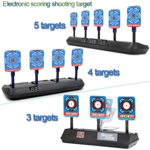 Electronic Target Precision Scoring Auto Reset EVA Soft Bullet Guns Practice Shooting Battle Gun Accessories Toy for Boys gifts