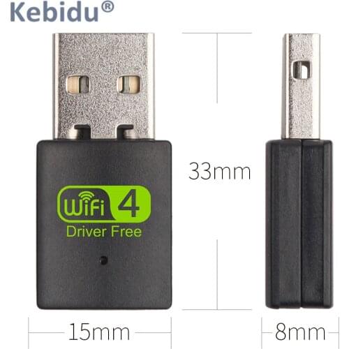 KEBIDU Wireless USB WiFi Adapter 300Mbps wi fi Dongle PC Network Card wifi 2.4G Adapter Lan USB Ethernet Receiver Driver Free