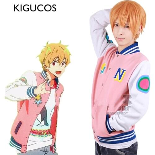 KIGUCOS Free! Iwatobi Swin Club Cosplay Costumes Tachibana Makoto Hooded Jacket School Anime Hazuki Nagisa Uniform Teenager Coat
