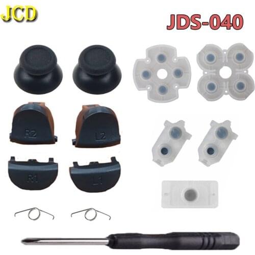 JCD L1 R1 L2 R2 Trigger Buttons Analog Stick + Conductive Rubber Button For Dualshock 4 PS4 PRO Slim JDS-040 Controller