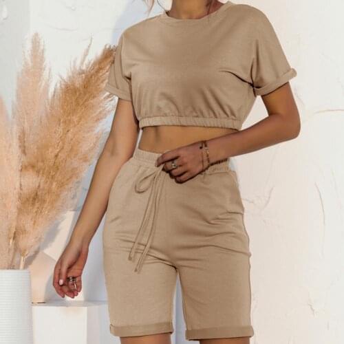 Casual Sporty Women Matching Sets Sleeveless Workout Active Wear 2 Piece Outfits Fitness Tank Top And Shorts Set