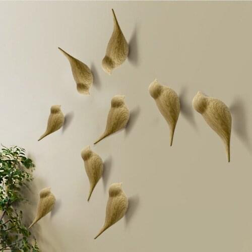 Bird Decoration Hook Creative Wall Decoration Bedroom Door Hook Three-dimensional Single Hook Resin Gift