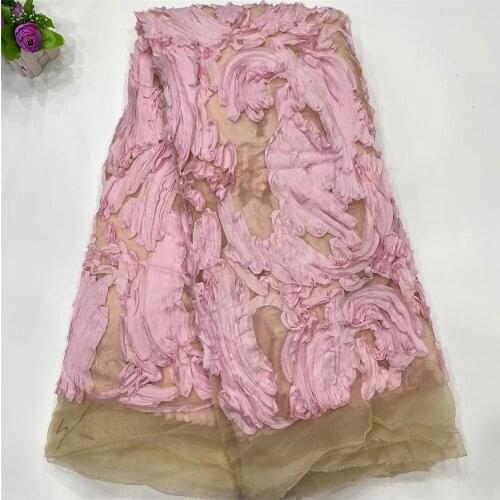 Latest Jacquard Fabric Brocade Lace Tissu Top Selling African Tulle Net Lace Fabric Brocade Fabric for Nigerian Wedding SL1321