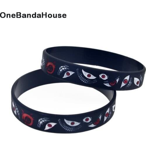 OBH 1PC Fullmetal Alchemist Silicone Rubber Bracelet Black Adult Size