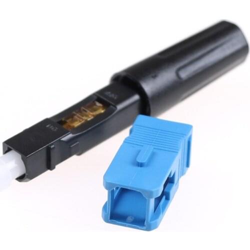 One Piece SC Optic Fiber Quick Cold Connector FTTH SC Single Mode UPC Fast Connector New 2021