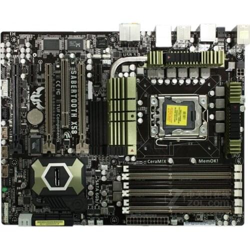 Original motherboard for ASUS SaberTooth X58 LGA 1366 DDR3 for Core i7 Extreme/Core i7 24GB used Desktop motherboard sales