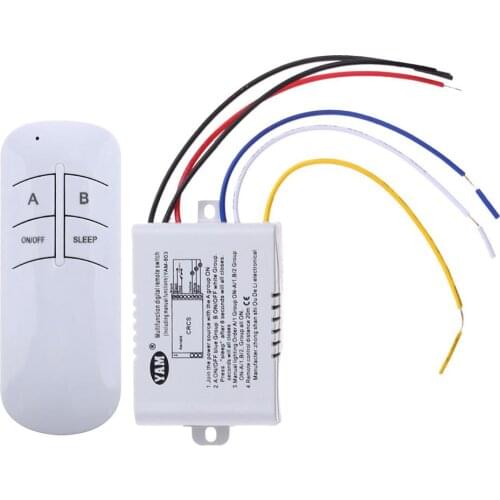 Wireless ON/OFF 1/2/3 Ways 220V Lamp Remote Control Switch Receiver Transmitter Controller Indoor Lamp Home Replacements Parts