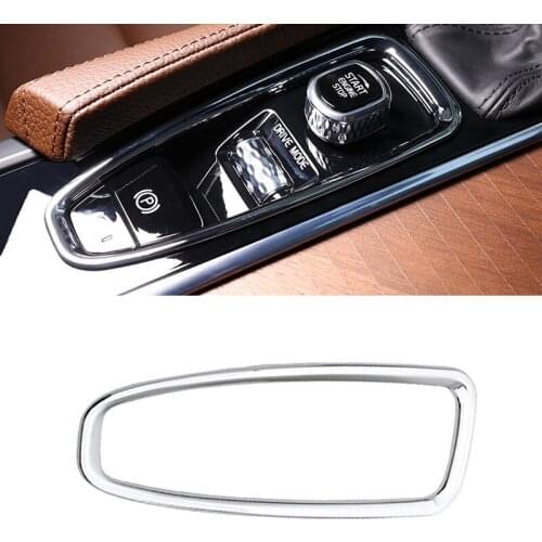 Stainless Steel Car Center Console Armrest Gear BrakeHand Frame Decoration Cover Trim for Volvo XC90 XC60 S90 V90 S60 Interior