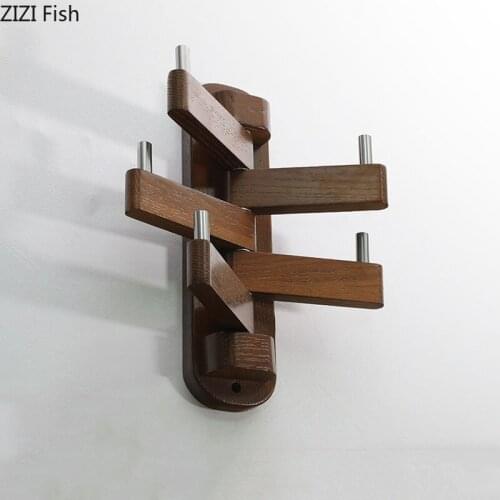Solid Wood Wall Hanging Decorative Hanger Coat Hook Living Room Decoration Background Wall Hanging Home Room Decor Aesthetic