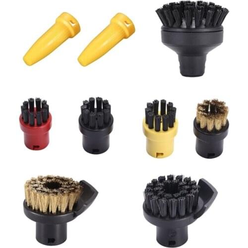 EAS-Power Nozzle Cleaning Brush Round Brush Replacement Kit For Karcher SC1 SC2 SC3 SC4 SC5 Steam Cleaner Vacuum Cleaner