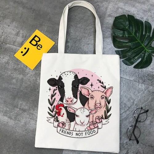 Vegan shopping bag canvas recycle bag bolso reusable bolsa shopper bag fabric net bolsas reutilizables sac tissu