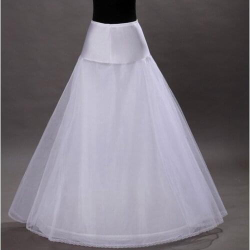 Bridal Slips Wedding Underskirt White Underdress Falda Brautpetticoat Long Crinoline A Line Petticoat Layer