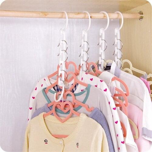 Clothes hanger closet organizer Space Saving Hanger Multi-port clothing rack Plastic Scarf cabide Storage hangers for clothes