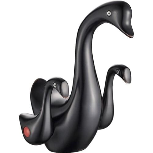 Vidric Chrome/Gold/Black Oil Brushed swan design Basin Faucet double handle bathroom sink faucet brass wash faucet water crane