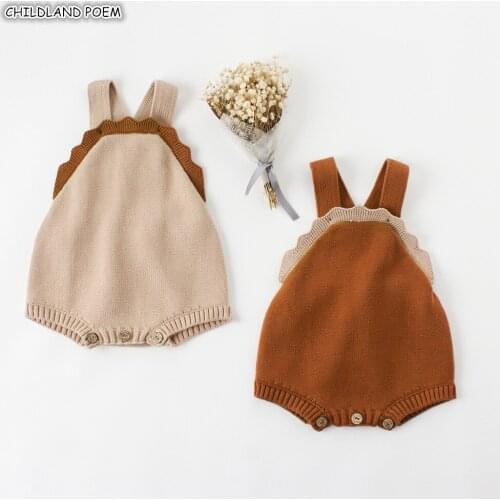 Knitted Baby Romper Sleeveless Newborn Baby Clothes 100% Cotton Baby Boy Girl Romper Infant Baby Jumpsuit For Boy Overalls