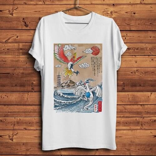Japan anime style kaiju eat ramen funny t shirt homme summer 2019 new white casual short sleeve manga tshirt men