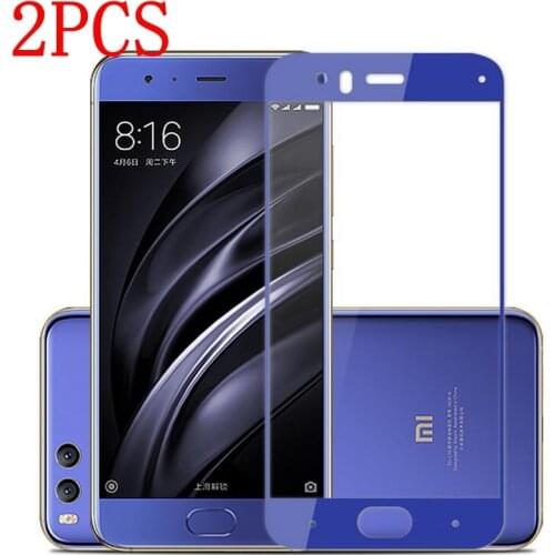 2PCS Full Glue Full Cover Tempered Glass For Xiaomi Mi 6 Screen Protector protective film For Xiaomi Mi 6 glass