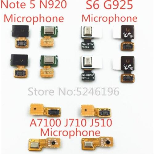 1pcs microphone receiver speaker flexible cable for Samsung Note 5 N920 N920F S6 G925 G925V A7100 J510 J710 microphone