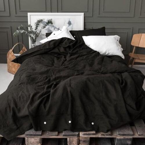 3PCS France Washed Linen Nordic Bed Cover 150 Bed Linen Bedding Set 240x220 Summer Quilt Cover 260x240 with Pillowcase135 Bed