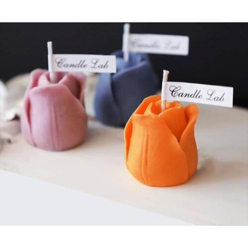 3D Rose Candle Molds for Candle Making Handmade DIY Flower Soap Silicone Mold Aroma Wax Candle Making Mold