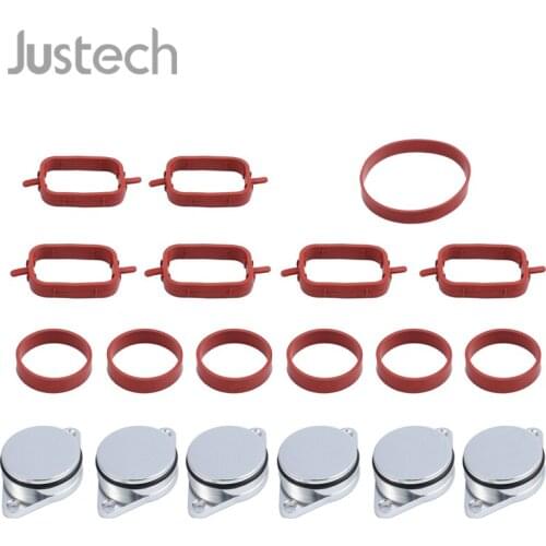 Justech 6 pcs 33mm Swirl Flap blanks For BMW DIESEL Swirl Blanks Flaps Repair Delete Kit With Intake Gaskets