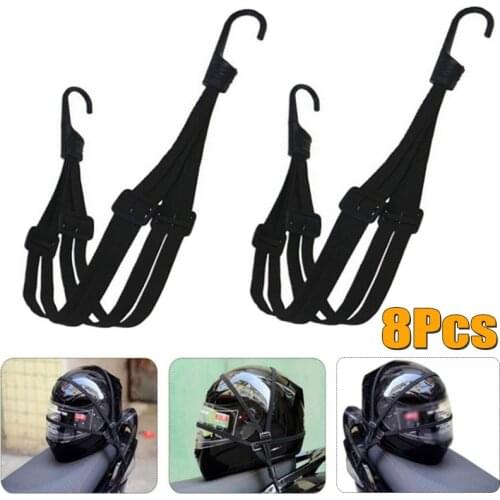 8/4/2/1Pcs 60CM Flexible Scooter Motorcycle Helmet Straps Luggage Bag Helmet Holder Elastic Rope Mesh Net Hooks Mesh Straps