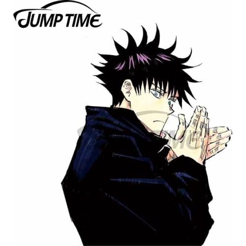 Jump Time 13 x 9.9cm Jujutsu Kaisen Fushiguro Megumi Car Stickers and Decals Waterproof Scratch-Proof Door Wall Auto Decoration