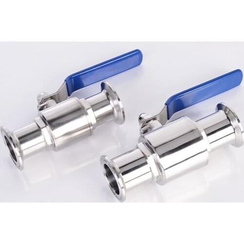Free Shipping 2"(51mm)Sanitary Stainless Steel Sanitary Tri-clamp Ball Valve SS304 OD64