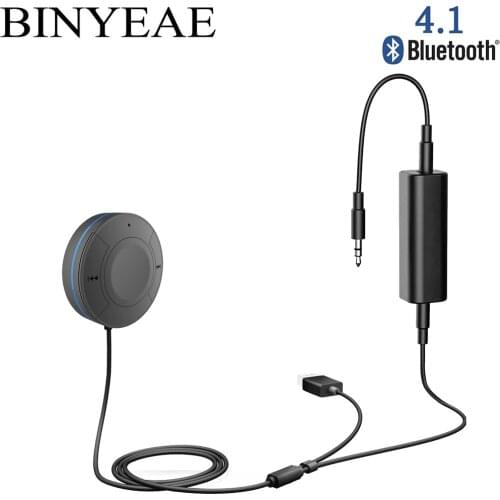 Bluetooth 4.1 Handsfree Aux 3.5mm USB Car Auto Kit Wireless Music Receiver Stereo Audio Adapter With Ground Loop Noise Isolator