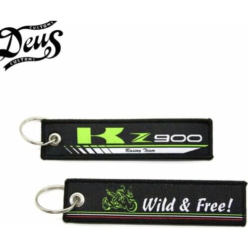 Motorcycle Embroidery Key Holder Chain Collection Keychain For Kawasaki z900 Z900RS Z1000 Z1000SX Versys Badge Keyring