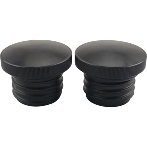 Black Gas Cap Set For Gas Tank Right Side Gas Cap Vented Left Non-Vented