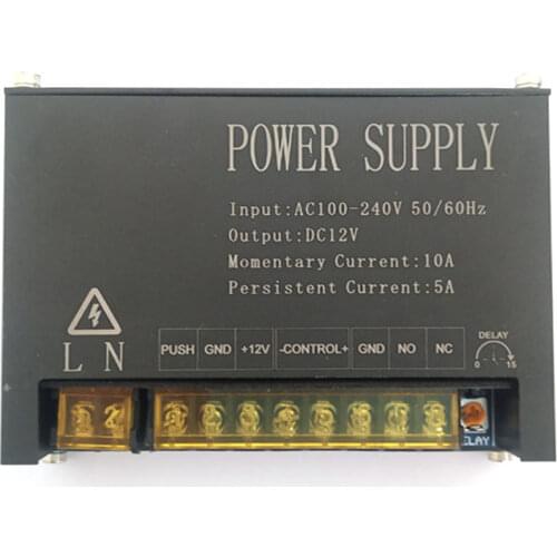 Access power supply 100-240 wide volage input 12V10A power output 0~15S Unlocking time adjustment