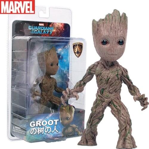 The Avengers Groot Guardian Of The Galaxy Action Figures Doll Collectible Model Flowerpot Flower Pot Pen Pot Toys For Children