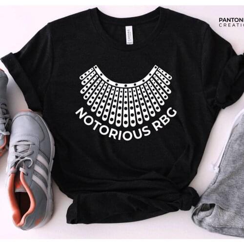 Notorious Rbg Print T Shirt Woman Ruth Bader Ginsburg Graphic T Shirts 90s Grunge Aesthetic Tops Feminist Clothes Ruth Shirt